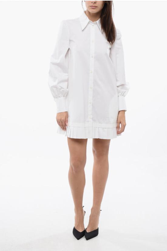  오프화이트 숏 원피스 OWDG008S24FAB0010101 White