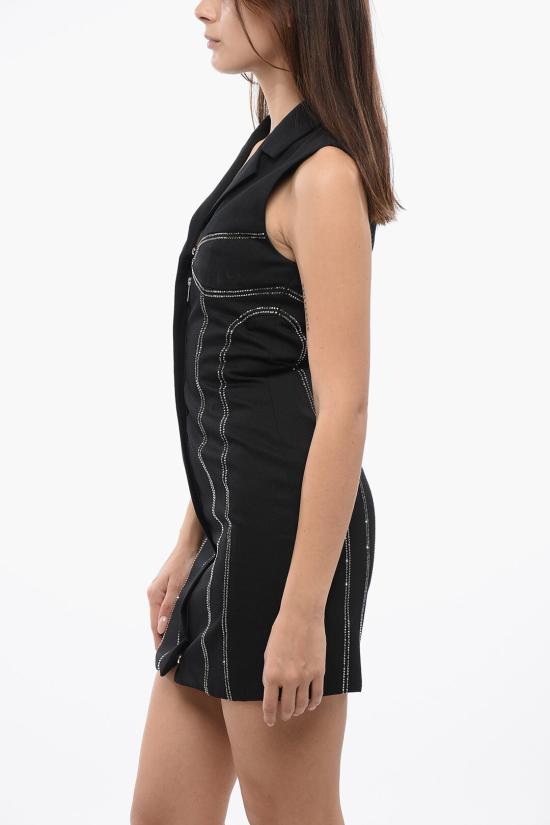  오프화이트 숏 원피스 OWDK005S24FAB0031000 Black - OFF WHITE