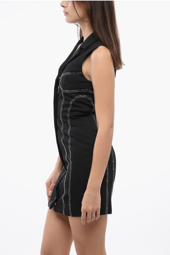  오프화이트 숏 원피스 OWDK005S24FAB0031000 Black - OFF WHITE