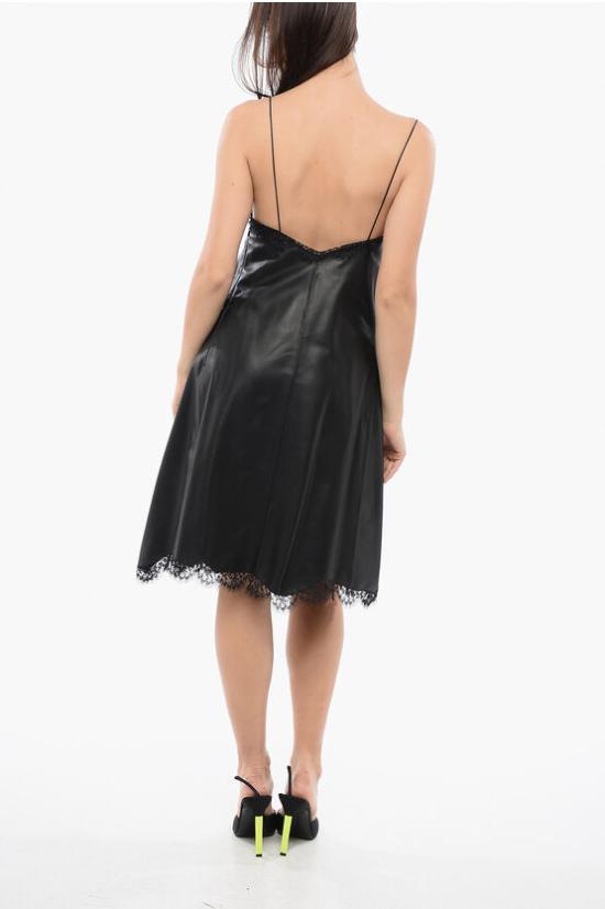  오프화이트 미디 원피스 OWJH019S24LEA0011000 Black - OFF WHITE