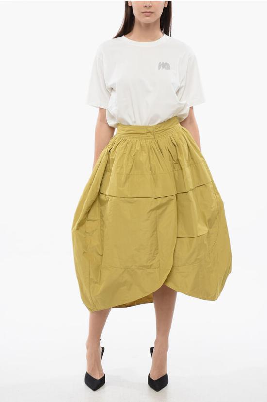  질샌더 스커트 J52MA0011 J70005 707 Yellow - JIL SANDER