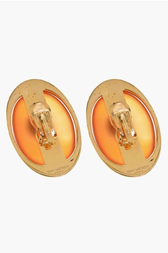  생로랑 이어링 754845 Y1COR 8033 Arancio Oro - SAINT LAURENT