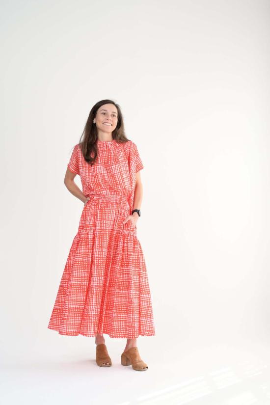  Toogood 롱 스커트 투굿 하베스터  페인트 체크잼 - OTHER BRANDS