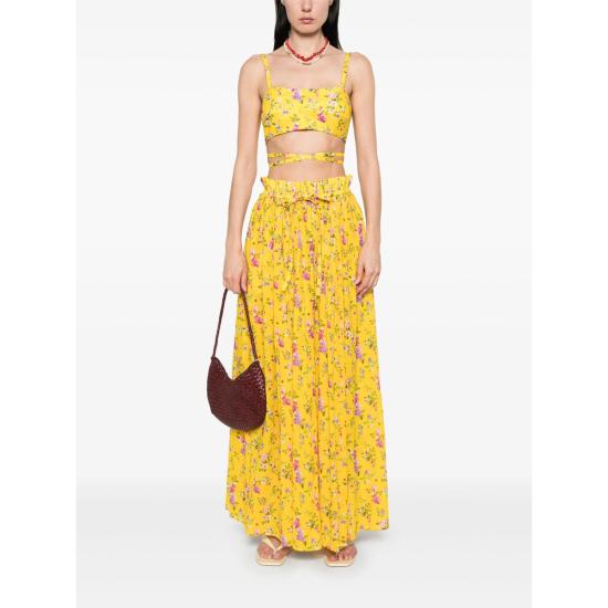 25SS 파올라 주인 미디 스커트 SK023 CALIPSO 12108 YELLOW - PAOLA ZUIN