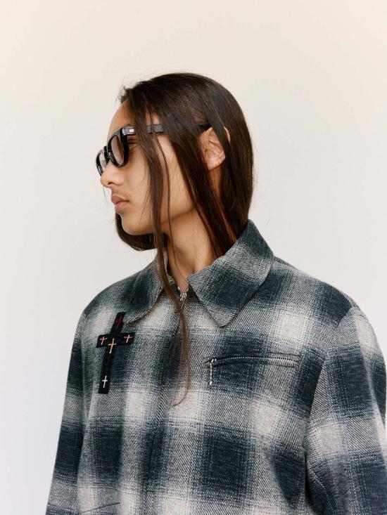  세컨드 레이어 자켓 2차/레이어 타탄 코튼 오라클 재킷 - SECOND/LAYER