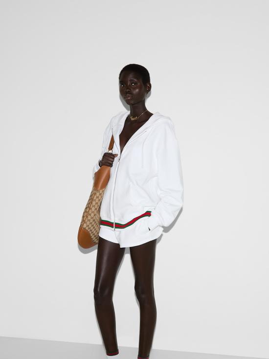 25SS 구찌 후드 티셔츠 810383XJG07 9692 White - GUCCI