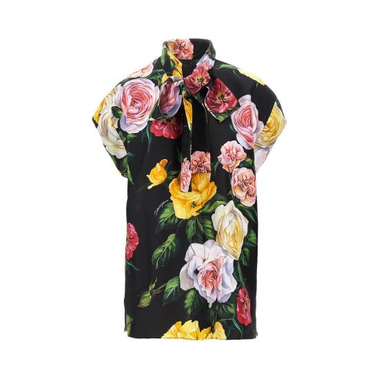  돌체앤가바나 블라우스 DOLCE & GABBANA Peony and Roses 실크  여성 멀티컬러