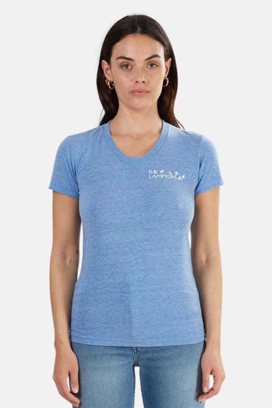  블루&크림 반팔 티셔츠 램튼 크루넥 티셔츠 블루/화이트