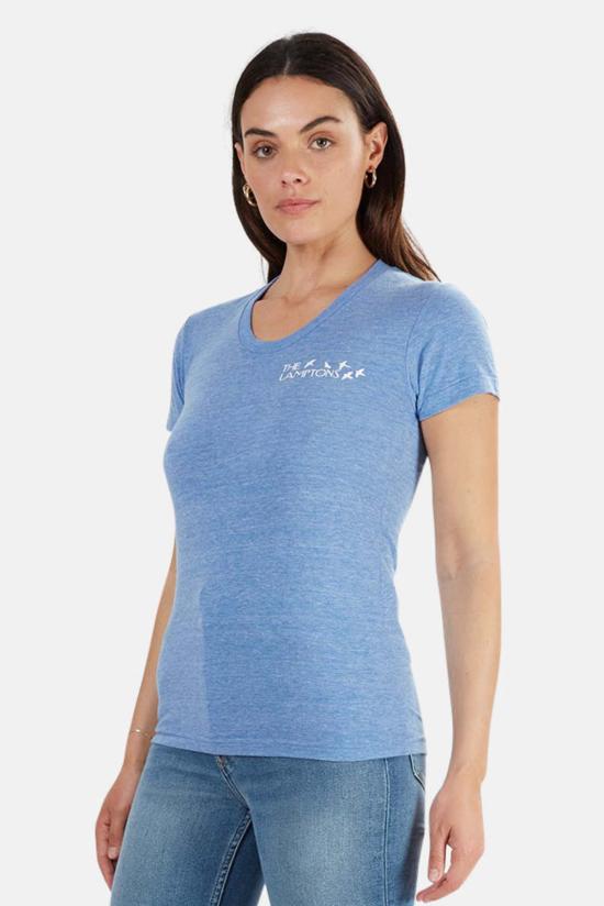  블루&크림 반팔 티셔츠 램튼 크루넥 티셔츠 블루/화이트 - BLUE&CREAM