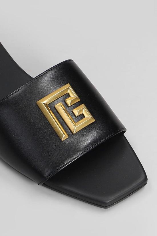 25SS 발망 뮬/슬리퍼 414890 DN1UP966LVIT Black - BALMAIN