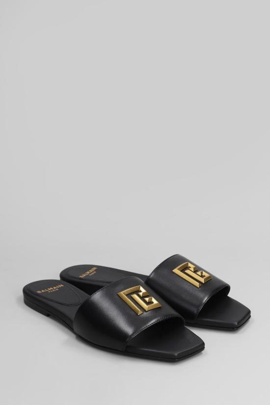 25SS 발망 뮬/슬리퍼 414890 DN1UP966LVIT Black - BALMAIN