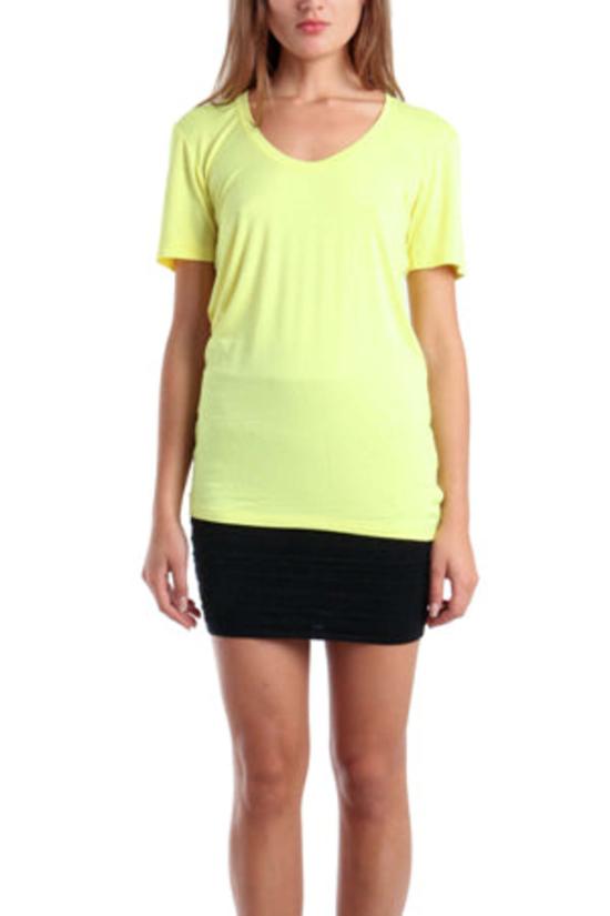  Kimberly Ovitz 반팔 티셔츠 킴벌리 오비츠 토비 티셔츠 네온 옐로우 - OTHER BRANDS