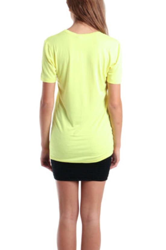  Kimberly Ovitz 반팔 티셔츠 킴벌리 오비츠 토비 티셔츠 네온 옐로우 - OTHER BRANDS