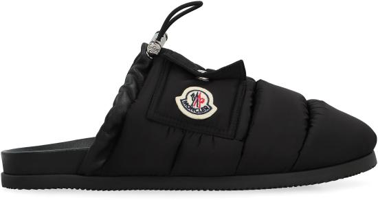 25SS 몽클레어 몬 포켓 패딩 레더 뮬  K109B4M00040M5080 999 Black - MONCLER