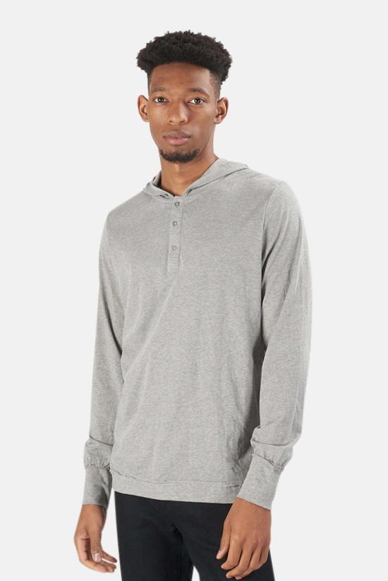  Blue&Cream 폴로 티셔츠 블루&크림 헨리 후드 티셔츠 그레이 - BLUE&CREAM