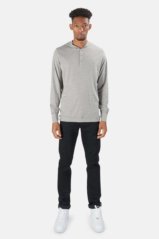  Blue&Cream 폴로 티셔츠 블루&크림 헨리 후드 티셔츠 그레이 - BLUE&CREAM