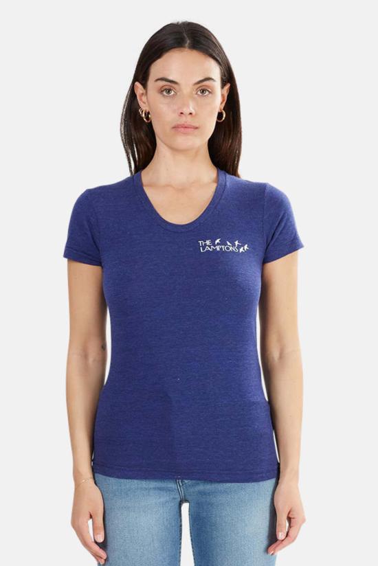  블루&크림 반팔 티셔츠 램튼스 크루넥 티셔츠 네이비