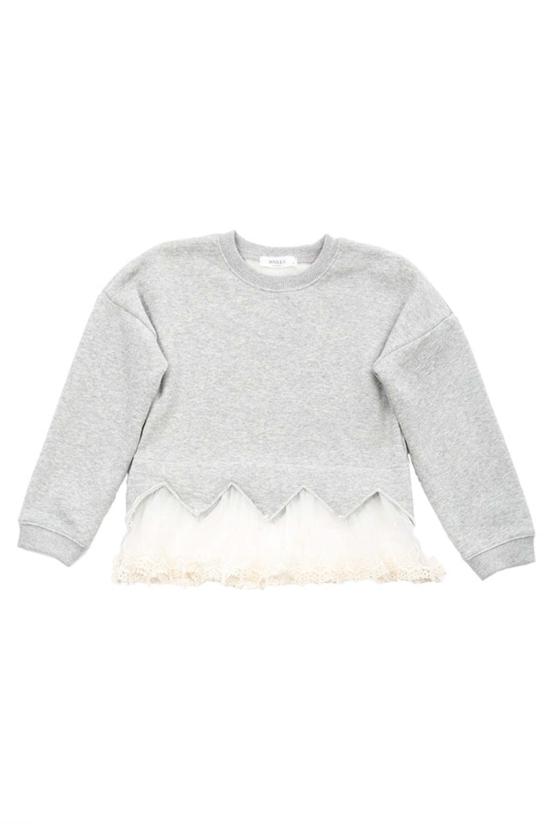  [키즈] Hailey 풀오버 키즈 헤일리 레이스 스웨터 그레이