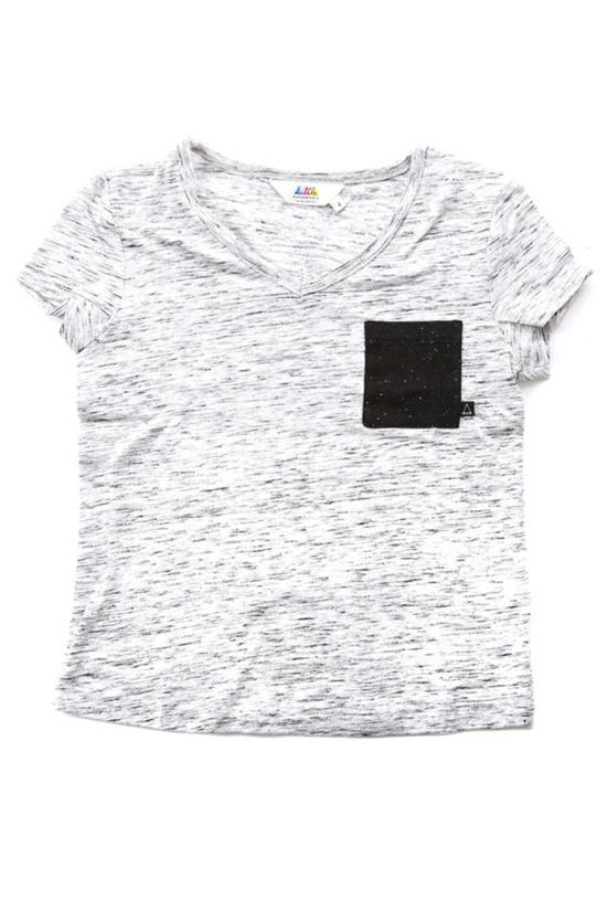  [키즈] 일레븐파리 티셔츠 키즈 리틀 일레븐 파리 V넥 플래킷 티셔츠 라이트 그레이