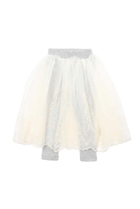  [키즈] Hailey 스커트 키즈  Ava 레이스  레깅스 화이트/그레이