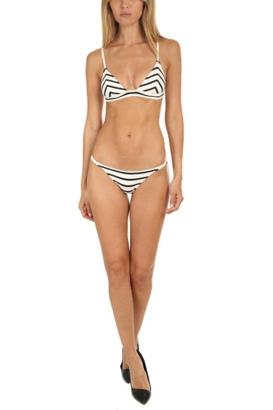  솔리드 앤 스트라이프 비키니 수영복 솔리드 & 스트라이프 모건 바텀 크림 브레톤 - SOLID AND STRIPED