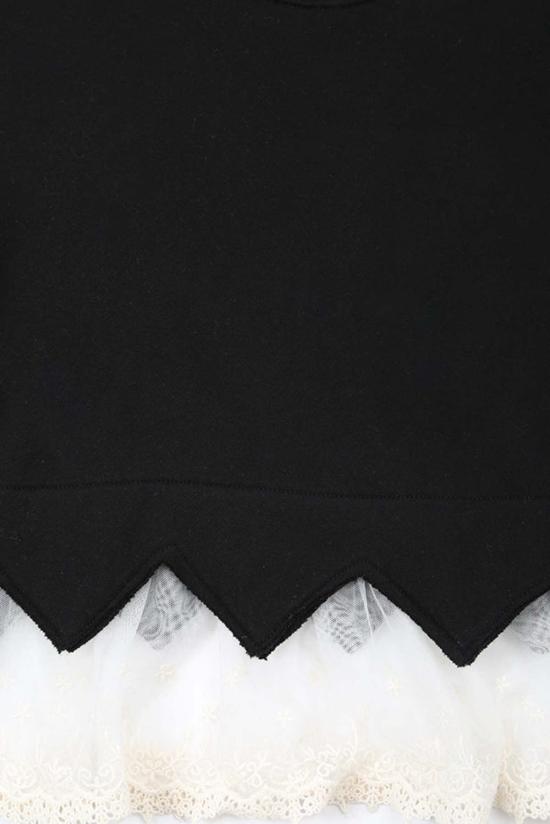  [키즈] 헤일리 풀오버 키즈  레이스 스웨터 블랙 - HAILEY