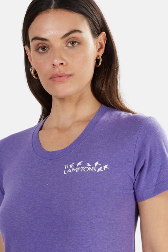  블루&크림 반팔 티셔츠 램튼스 체스트 로고 크루넥 티셔츠 퍼플 - BLUE&CREAM