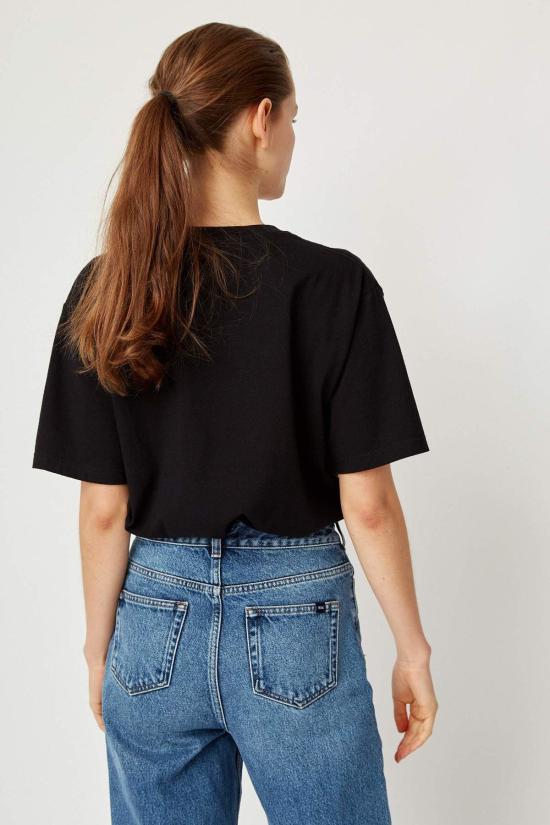  우드우드 반팔 티셔츠 인포 티셔츠 블랙 - WOOD WOOD