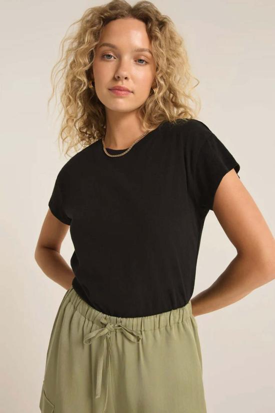  Z Supply 반팔 티셔츠 모던 슬럽 티 블랙 - OTHER BRANDS