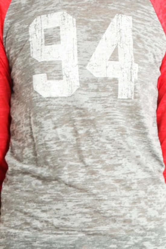  블루&크림 반팔 티셔츠 블루앤크림 X 지아니 틴 스피릿 야구 티셔츠 레드 - BLUE&CREAM