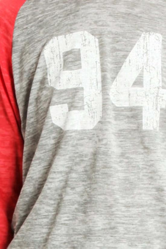  블루&크림 긴팔 티셔츠 블루앤크림 X 지아니 레디 투 다이 베이스볼 티셔츠 레드 - BLUE&CREAM