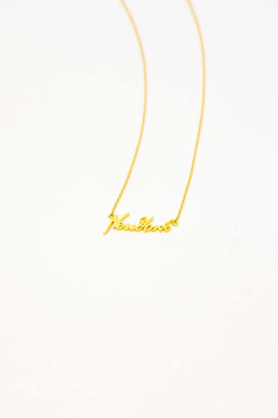  페임 목걸이/팬던트 Fame New York 스크립트 목걸이 - FAME