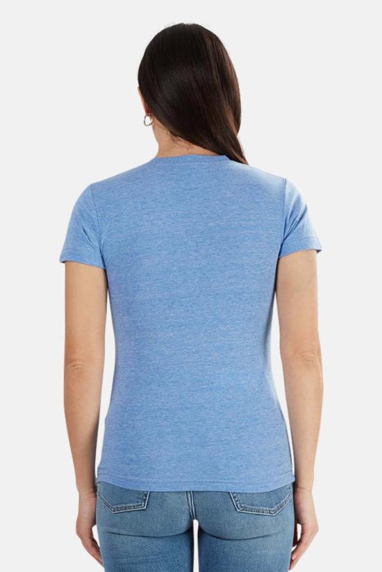  블루&크림 반팔 티셔츠 스크립트 크루넥 티셔츠 블루 - BLUE&CREAM