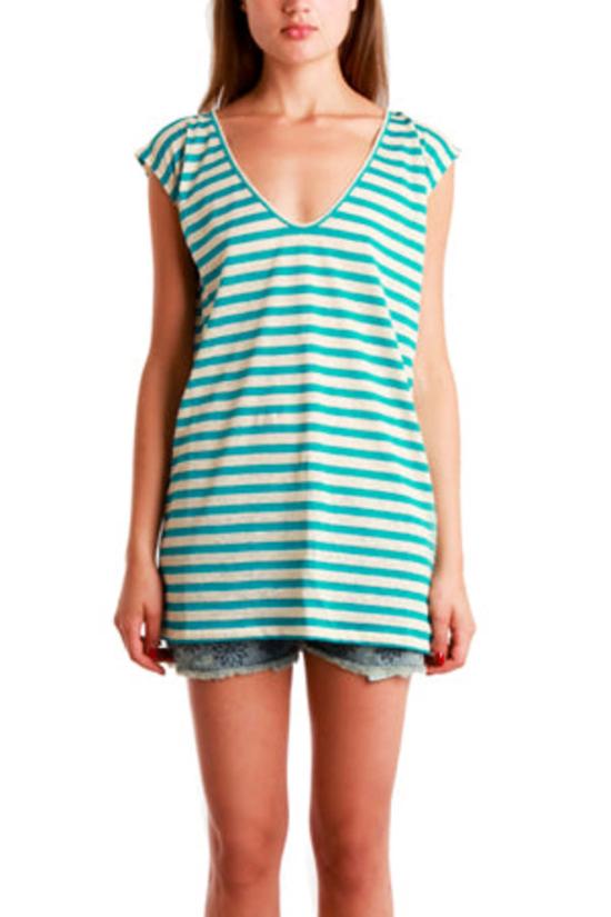  Giada Forte 민소매 티셔츠 스트라이프 티셔츠 Smeraldo