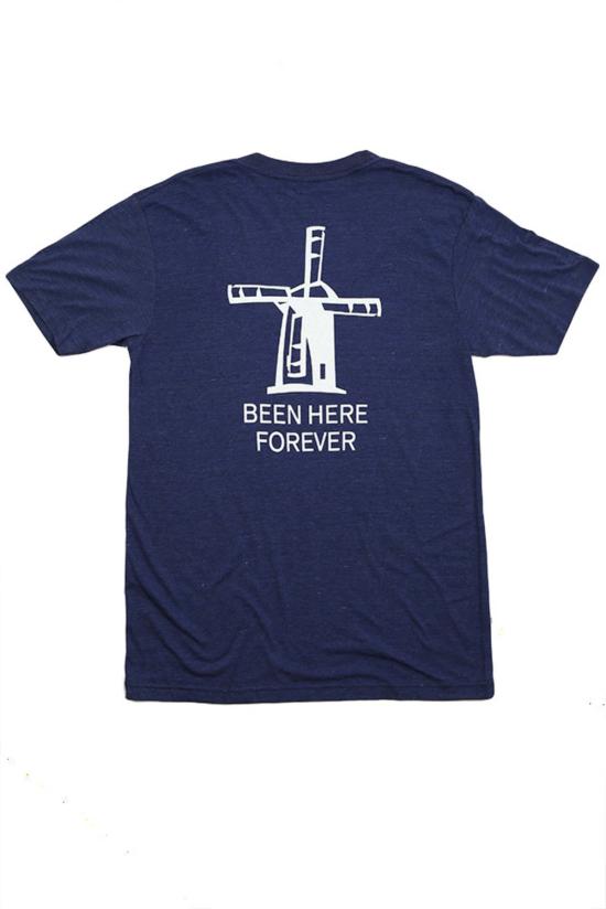  블루&크림 반팔 티셔츠 윈드밀 V넥 티 코발트 - BLUE&CREAM