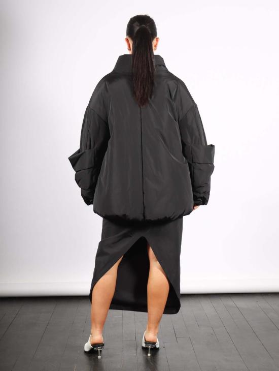  칼카테라 봄버 자켓 봄버 코트 블랙 - CALCATERRA