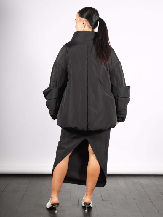  칼카테라 봄버 자켓 봄버 코트 블랙 - CALCATERRA