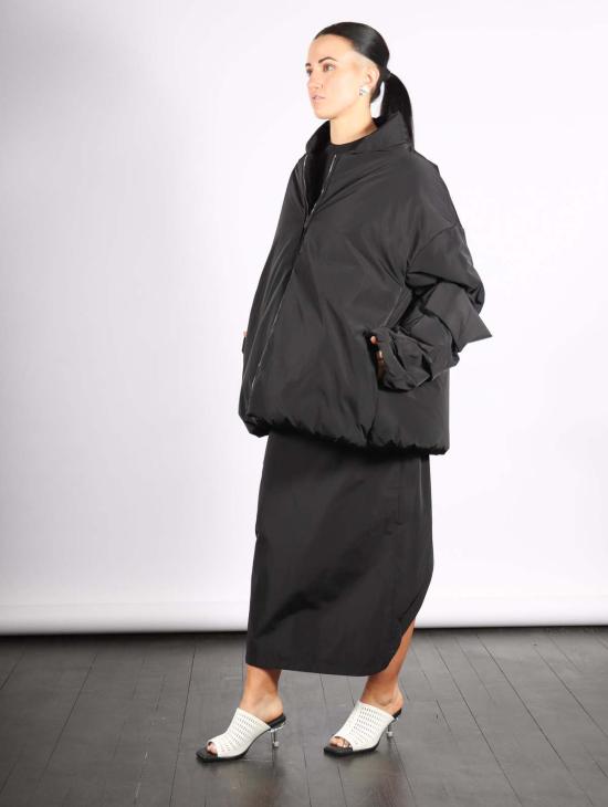  칼카테라 봄버 자켓 봄버 코트 블랙 - CALCATERRA