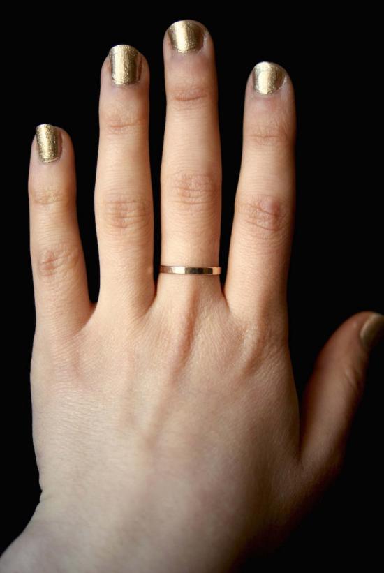  Hannah Naomi 반지 Extra Thick Hammered Ring Gold - OTHER BRANDS