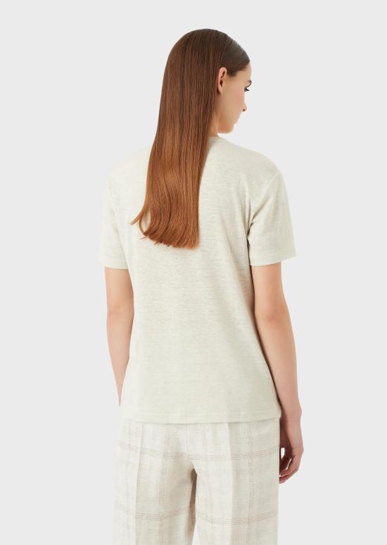  엠포리오 아르마니 반팔 티셔츠 8N2T7F 2JSAZ 0103 Beige - EMPORIO ARMANI