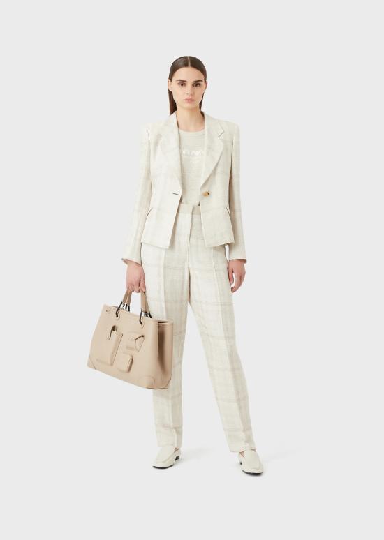  엠포리오 아르마니 반팔 티셔츠 8N2T7F 2JSAZ 0103 Beige - EMPORIO ARMANI