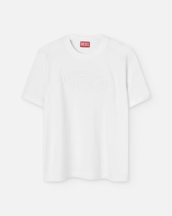 24FW 디젤 반팔 티셔츠 A174020NJBM 100 White