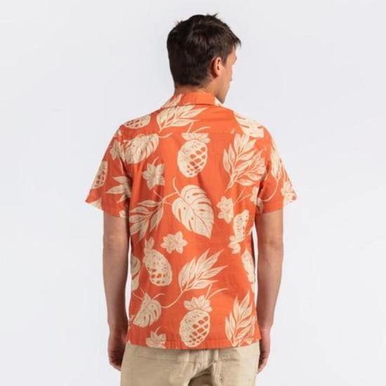  뱅크 저널 반팔 셔츠 Banks Journal Vibes S/S 워븐  워시드 레드 - BANKS JOURNAL