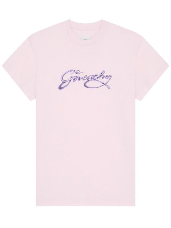 25SS 지방시 반팔 티셔츠 BW70EKP705 680 PALE PINK Multicolor