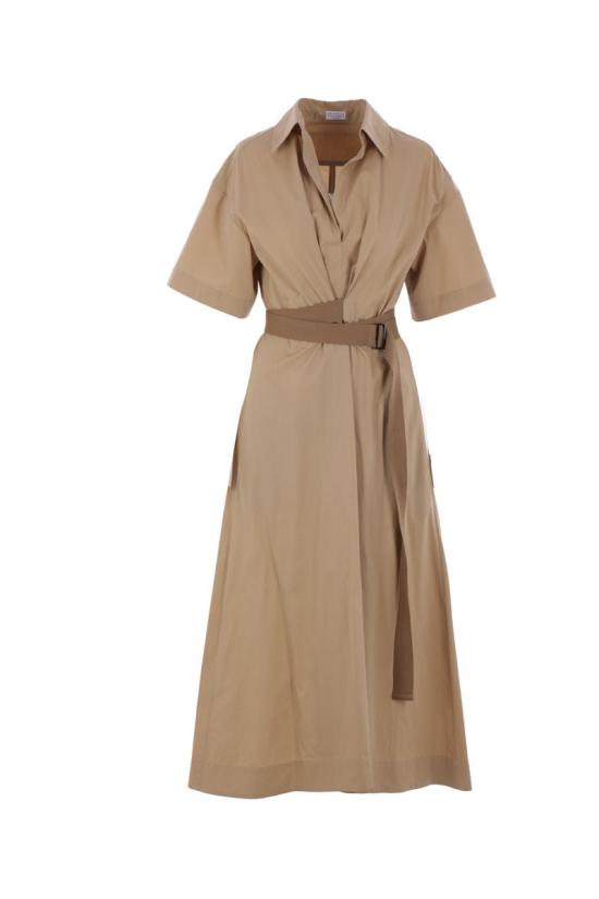 25SS 브루넬로 쿠치넬리 미디 원피스 M0H93A5306 C2871 BROWN