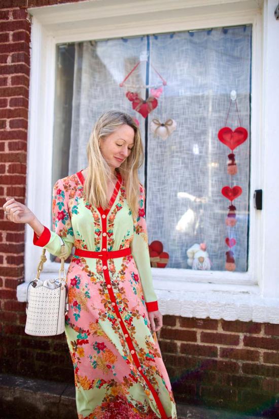  살로니 원피스 Saloni Lea 셔츠 드레스 Florentina Gardeni - SALONI