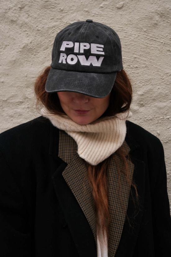  Pipe & Row 모자 파이프앤로우 볼드 로고 햇 페이디드 블랙