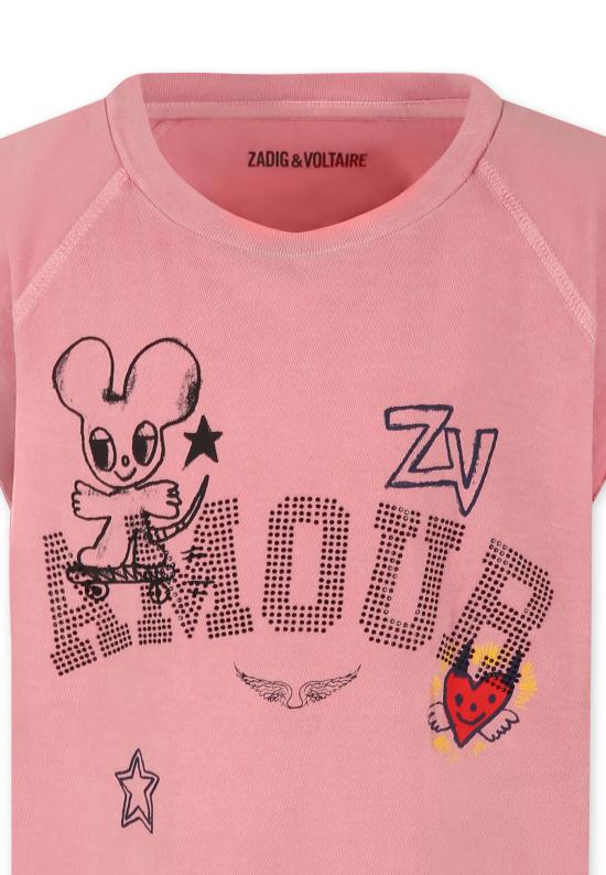25SS [키즈] 자딕앤볼테르 티셔츠 X60315 44N PINK - ZADIG & VOLTAIRE