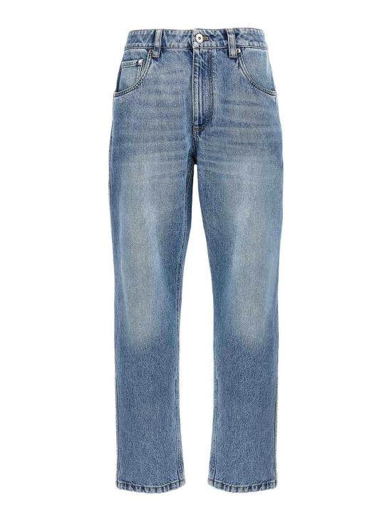 26SS 브루넬로 쿠치넬리 스트레이트 팬츠 MA095P5847C8926 Blue