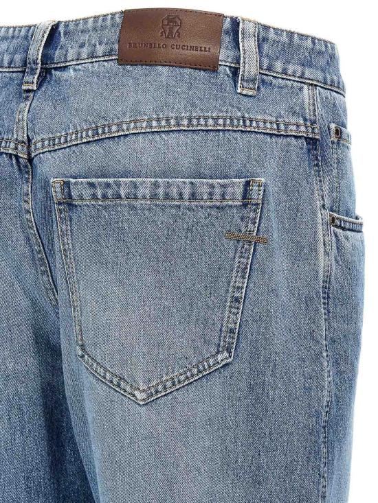 26SS 브루넬로 쿠치넬리 스트레이트 팬츠 MA095P5847C8926 Blue - BRUNELLO CUCINELLI